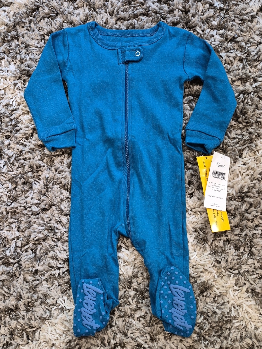 Leveret One-Piece Zipper Footed Pajamas